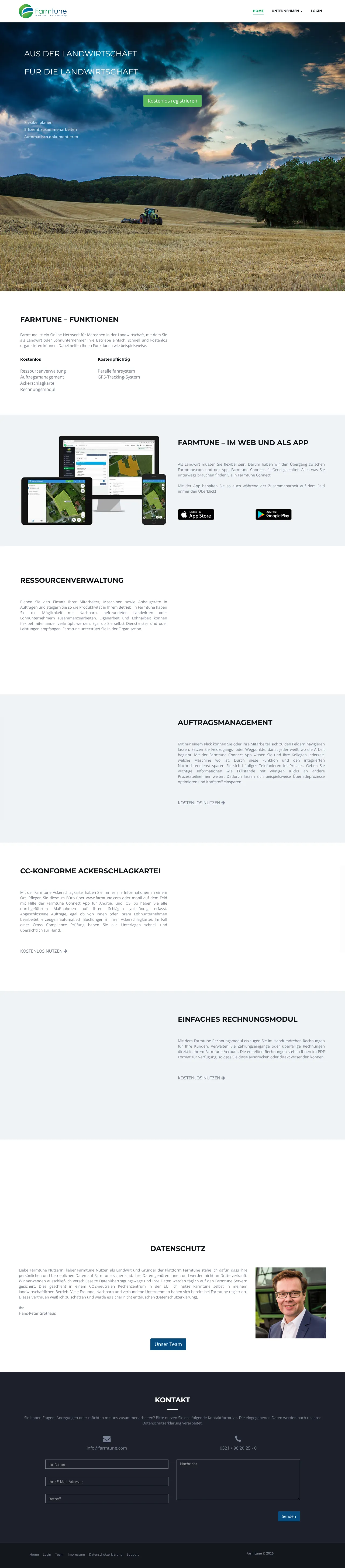 Vollständiger Screenshot von Farmtune
