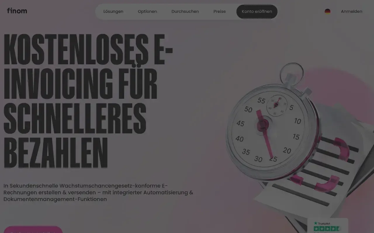 Screenshot von Finom