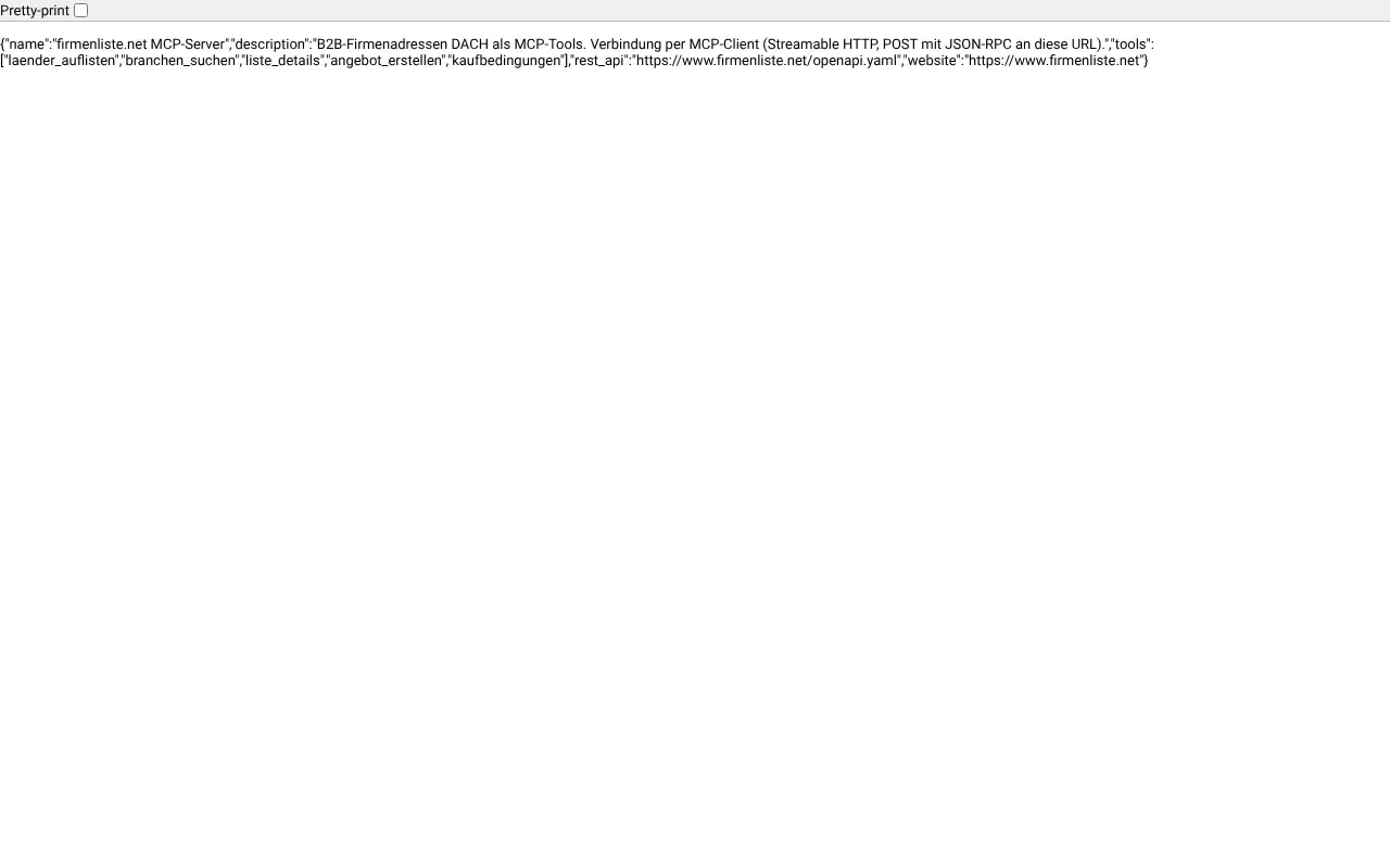 firmenliste.net MCP-Server