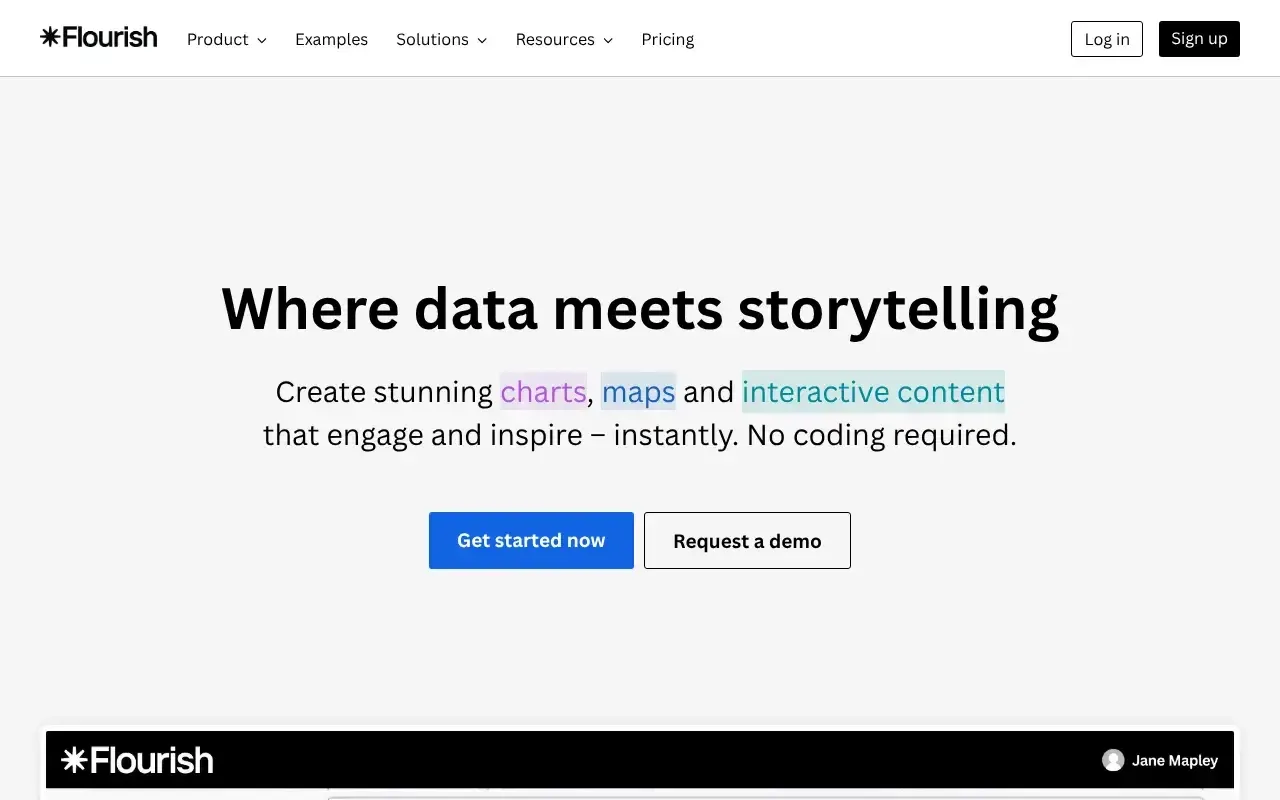 Screenshot von Flourish