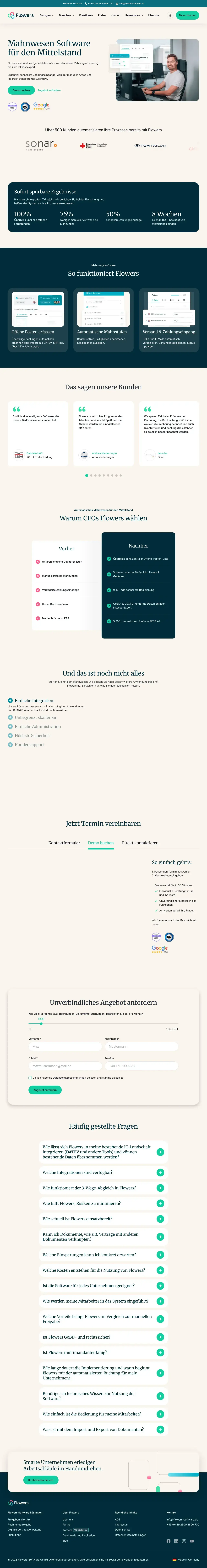 Vollständiger Screenshot von Flowers