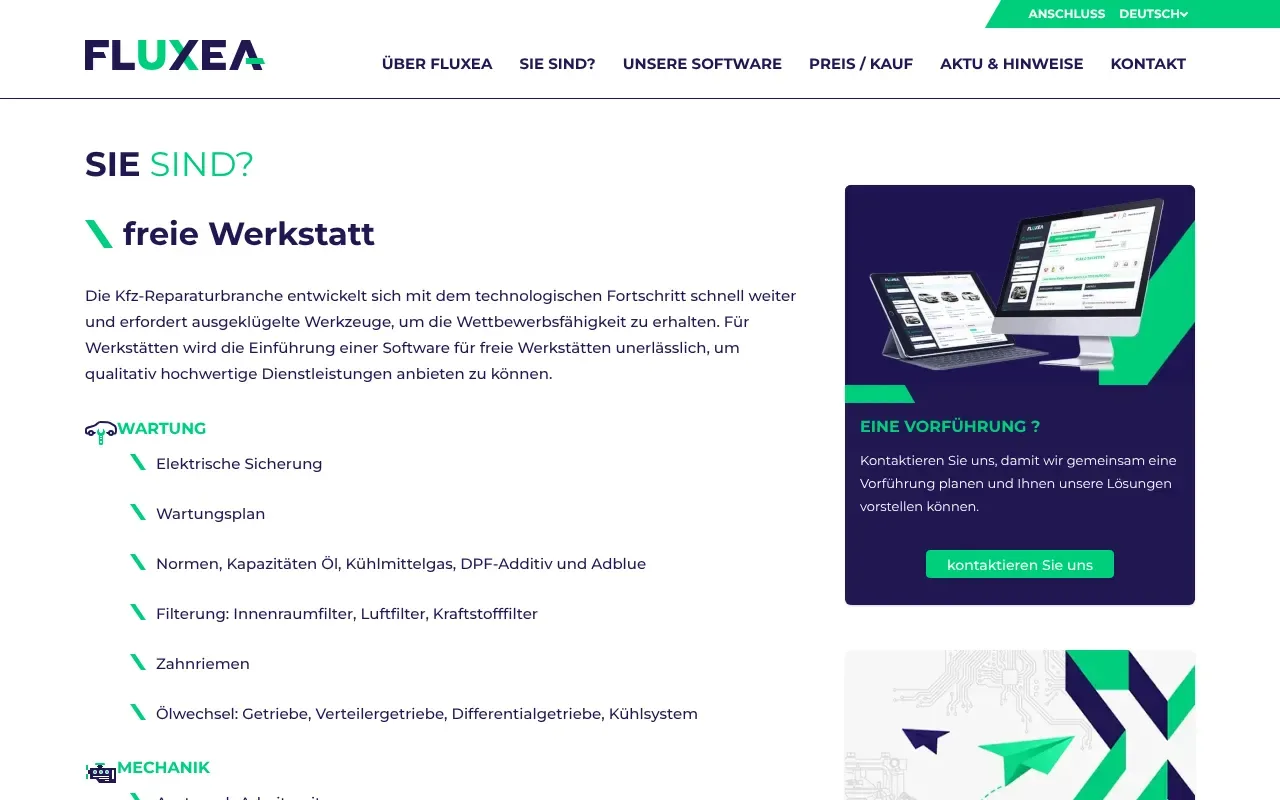 Screenshot von Fluxea