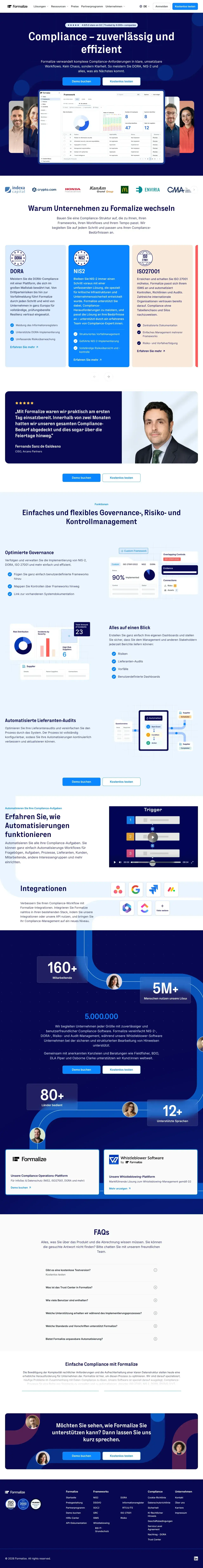 Vollständiger Screenshot von Formalize