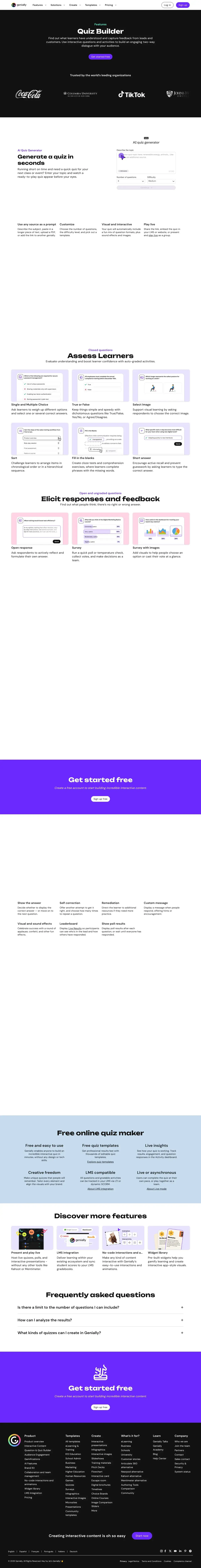 Vollständiger Screenshot von Genially