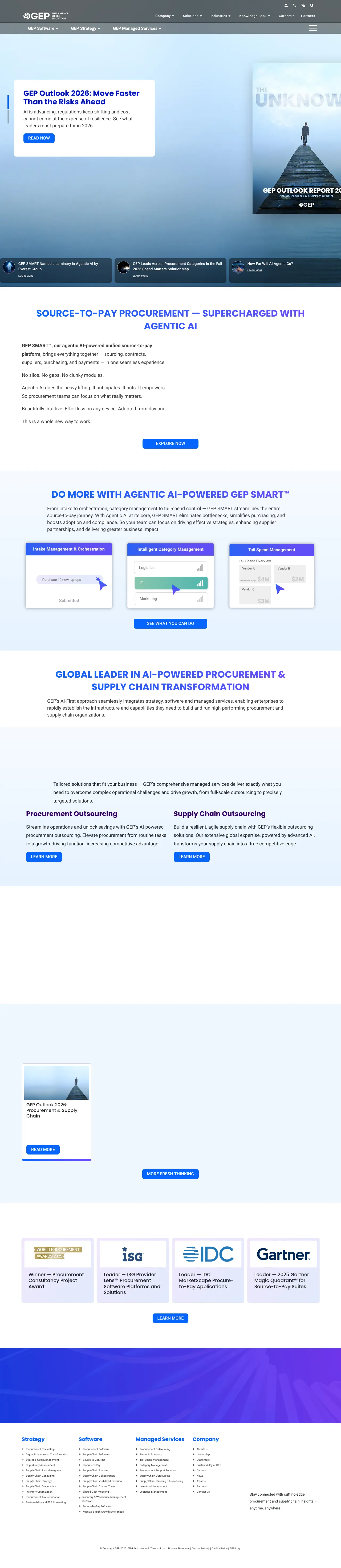 Vollständiger Screenshot von GEP SMART