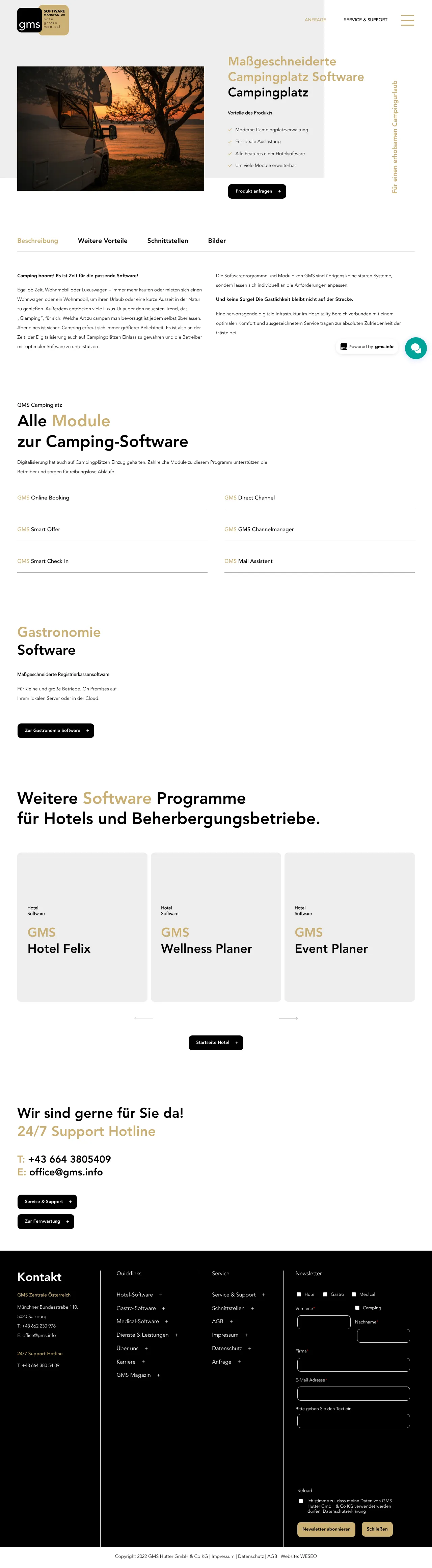 Vollständiger Screenshot von GMS Campingplatz