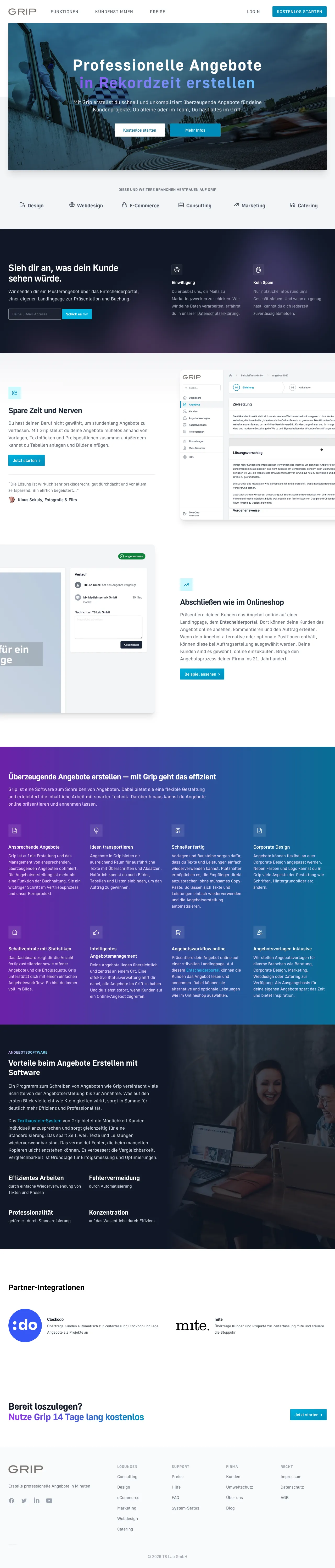 Vollständiger Screenshot von Grip