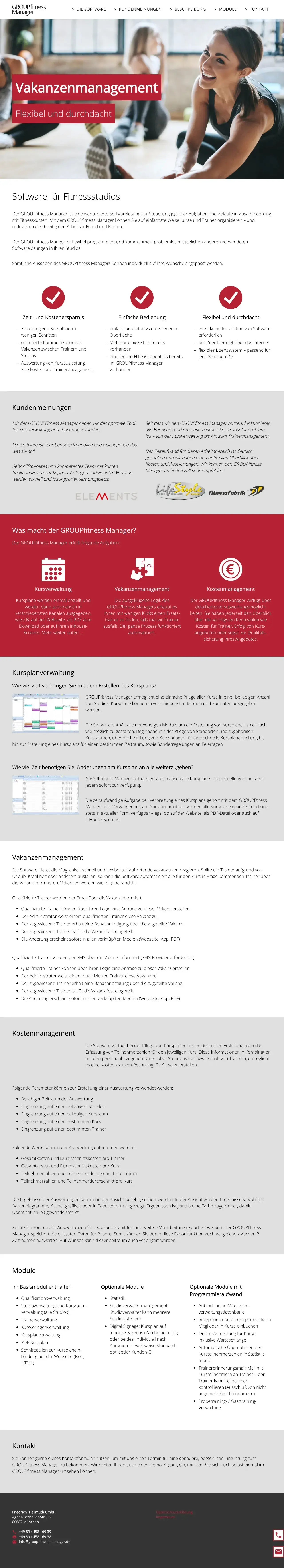 GROUPfitness Manager