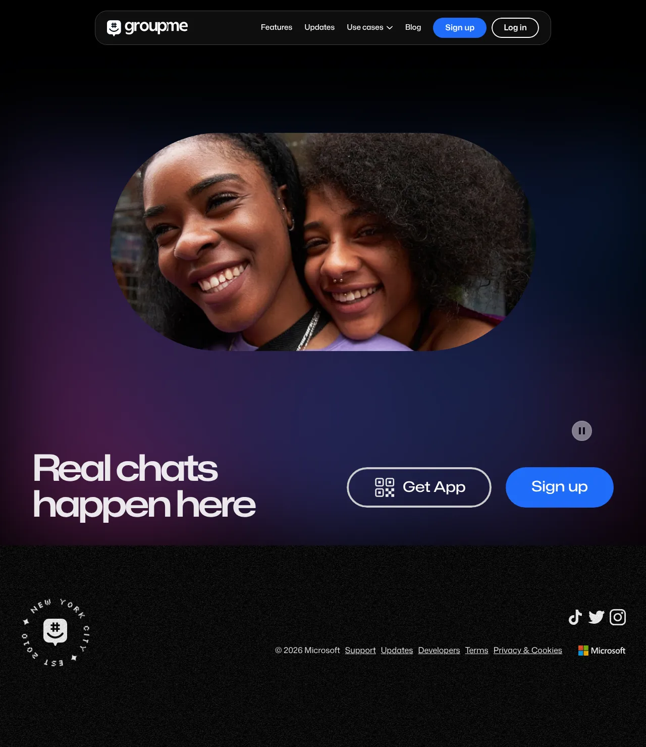 Vollständiger Screenshot von GroupMe