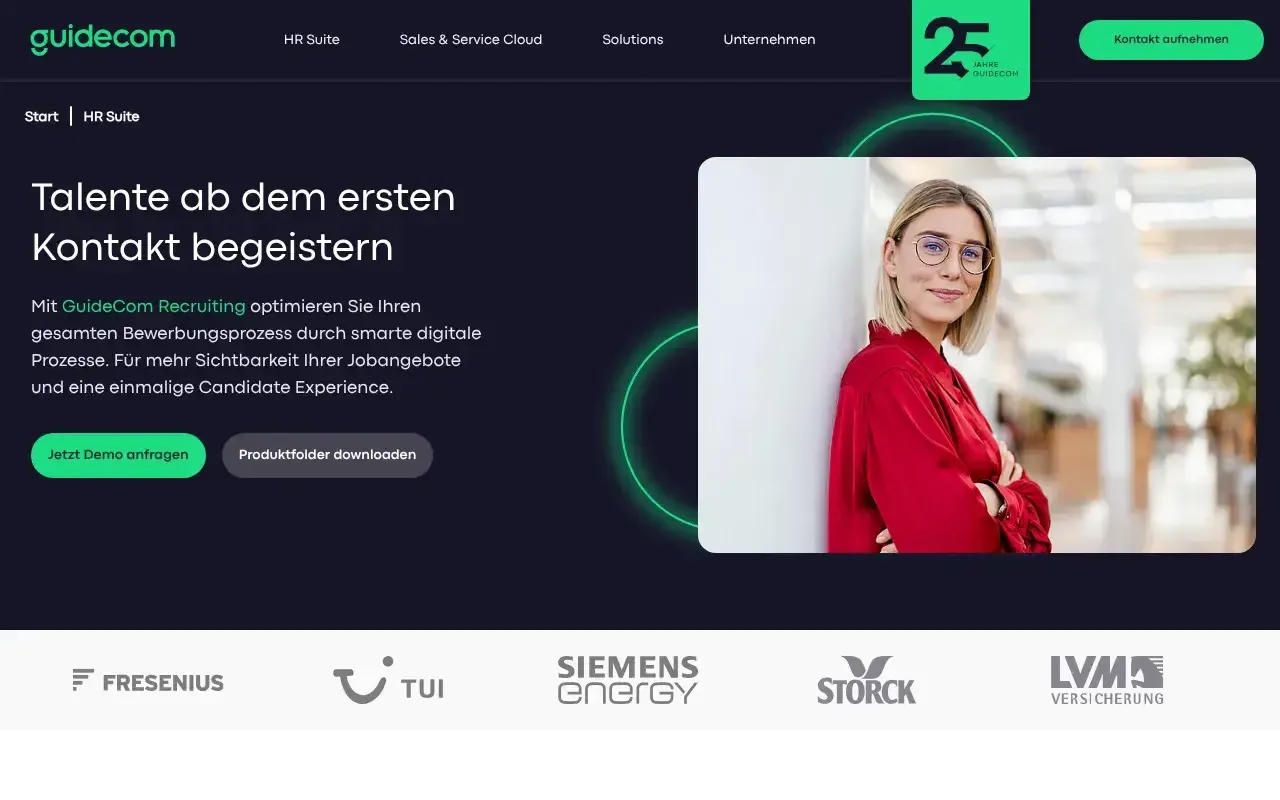 Screenshot von GuideCom Recruiting