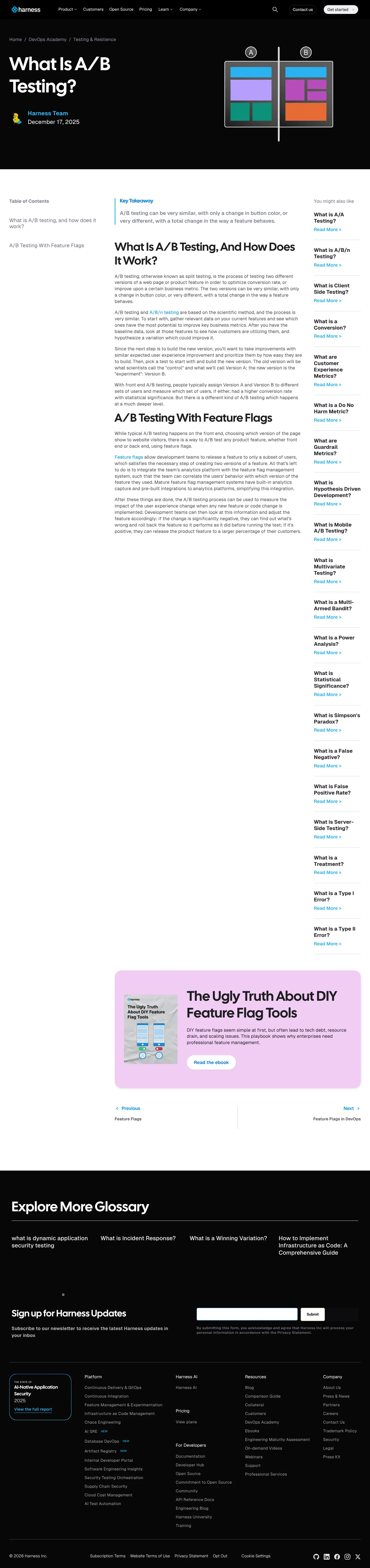 Vollständiger Screenshot von Harness