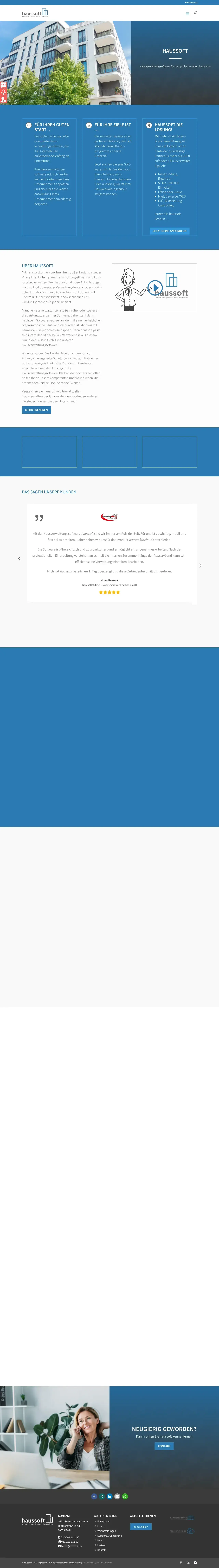 Vollständiger Screenshot von haussoft