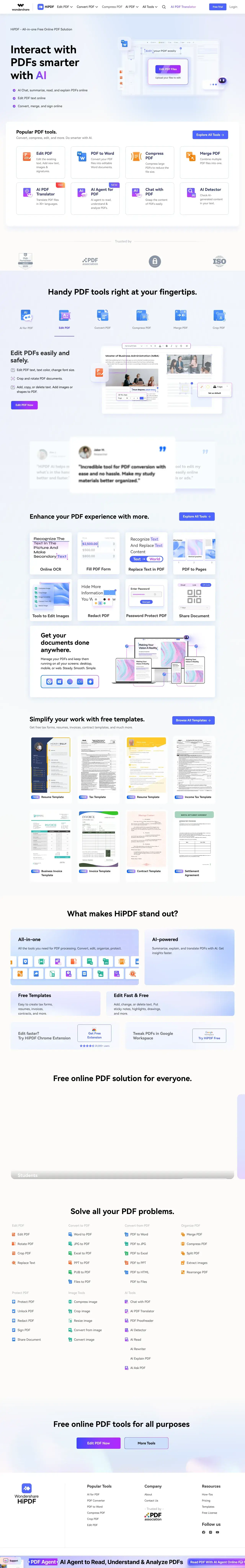 Vollständiger Screenshot von HiPDF