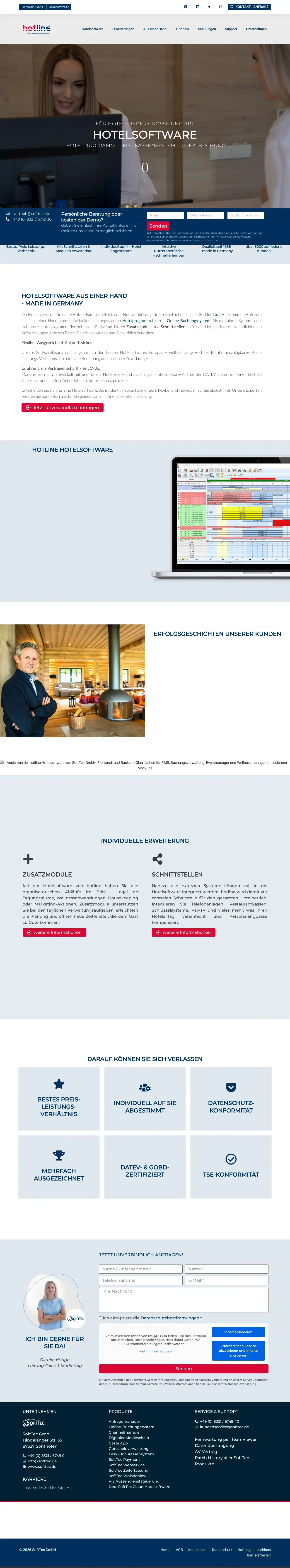 Vollständiger Screenshot von hotline