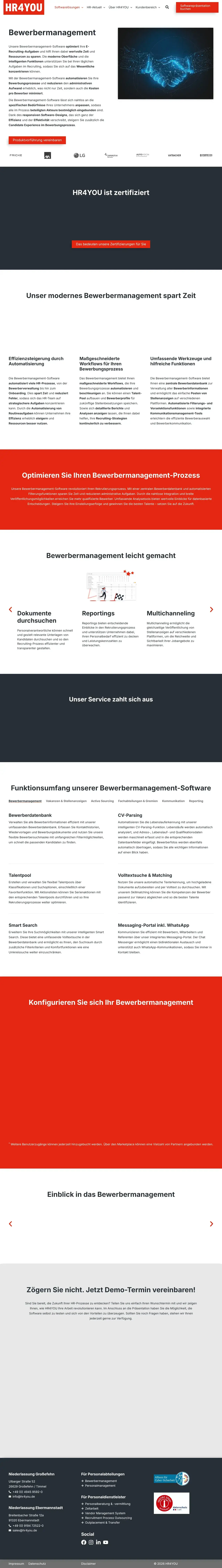 HR4YOU Bewerbermanagement-Software