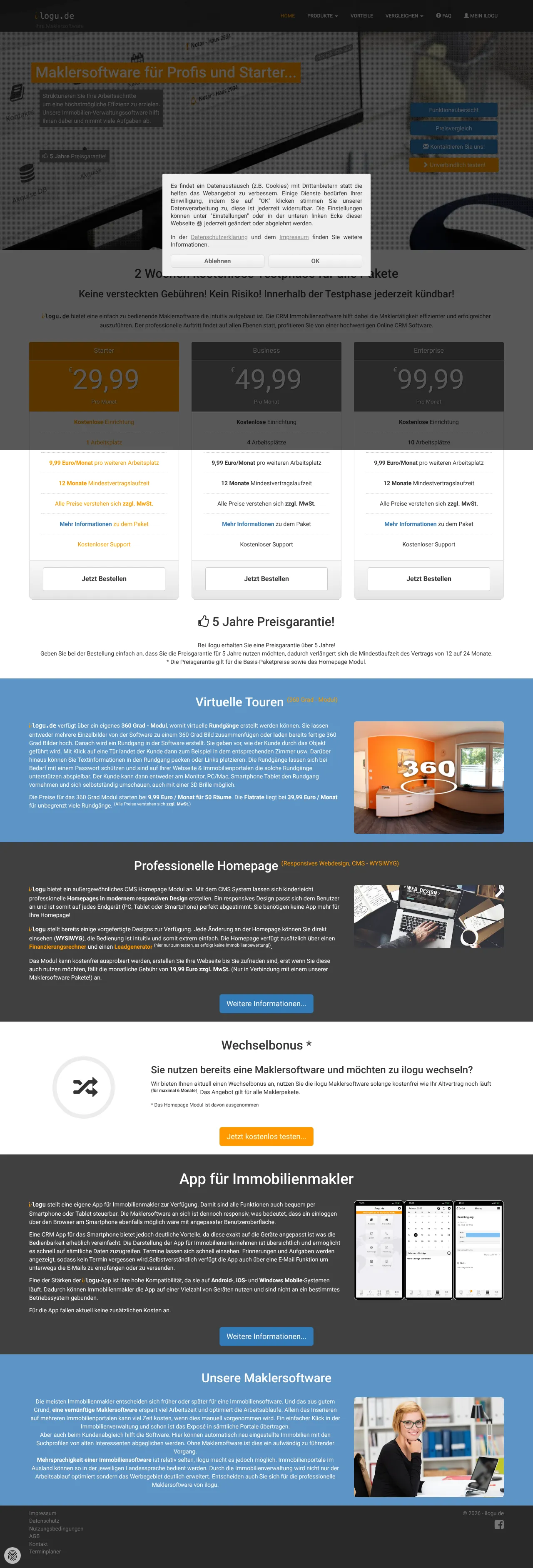 Vollständiger Screenshot von ilogu