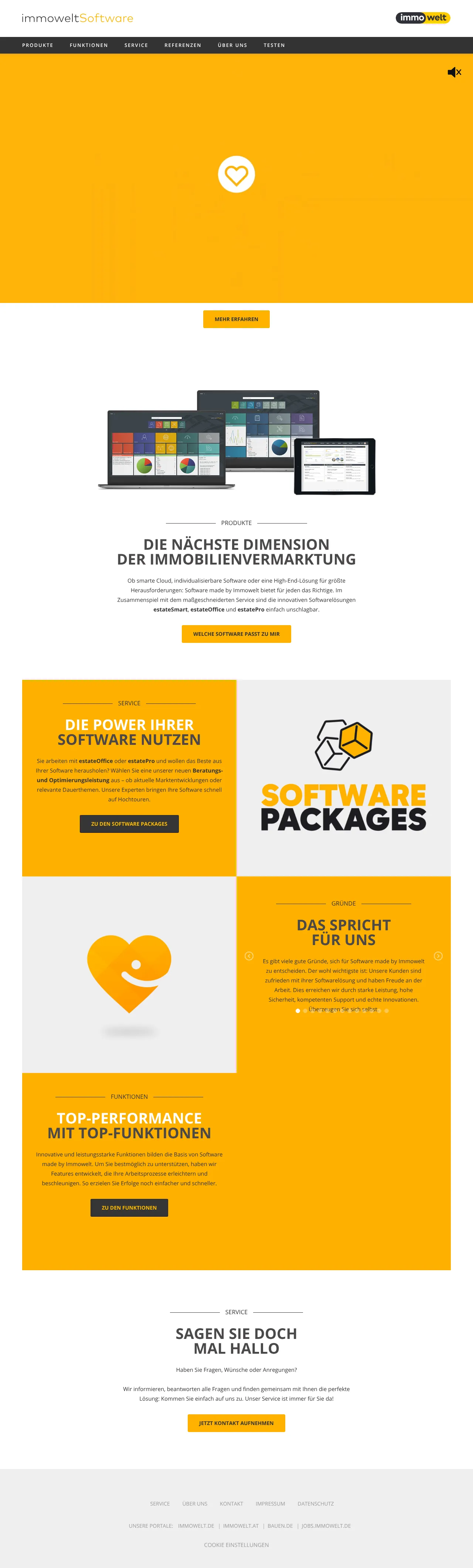 Vollständiger Screenshot von Immowelt-Software