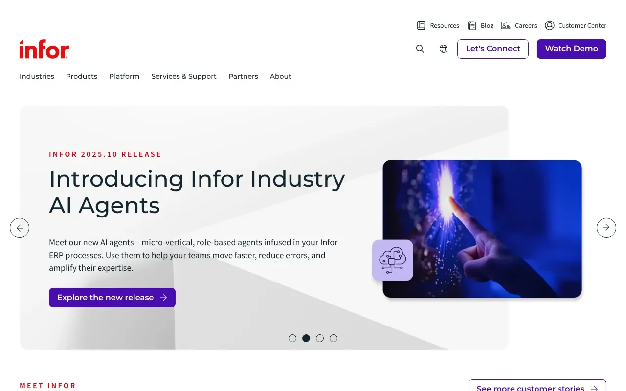 Screenshot von Infor
