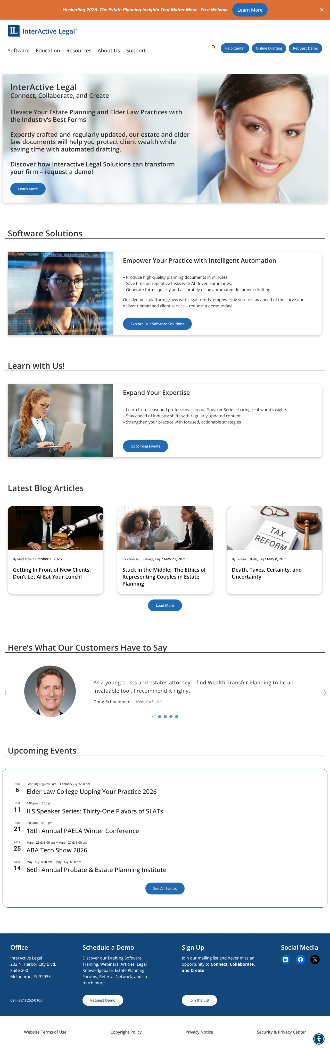 Vollständiger Screenshot von InterActive Legal