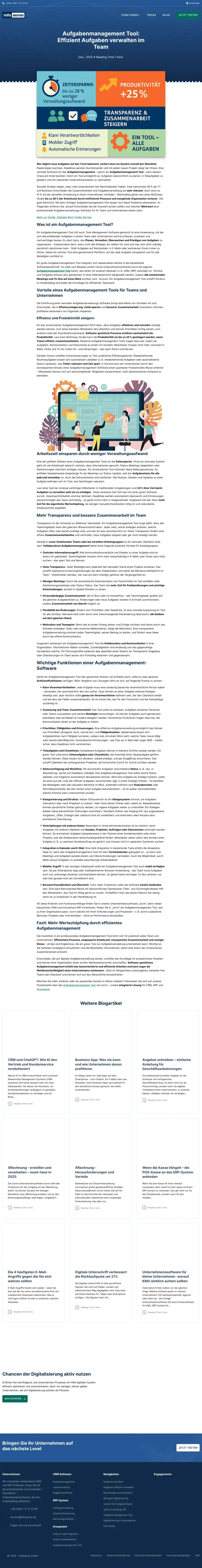 Vollständiger Screenshot von iscrm