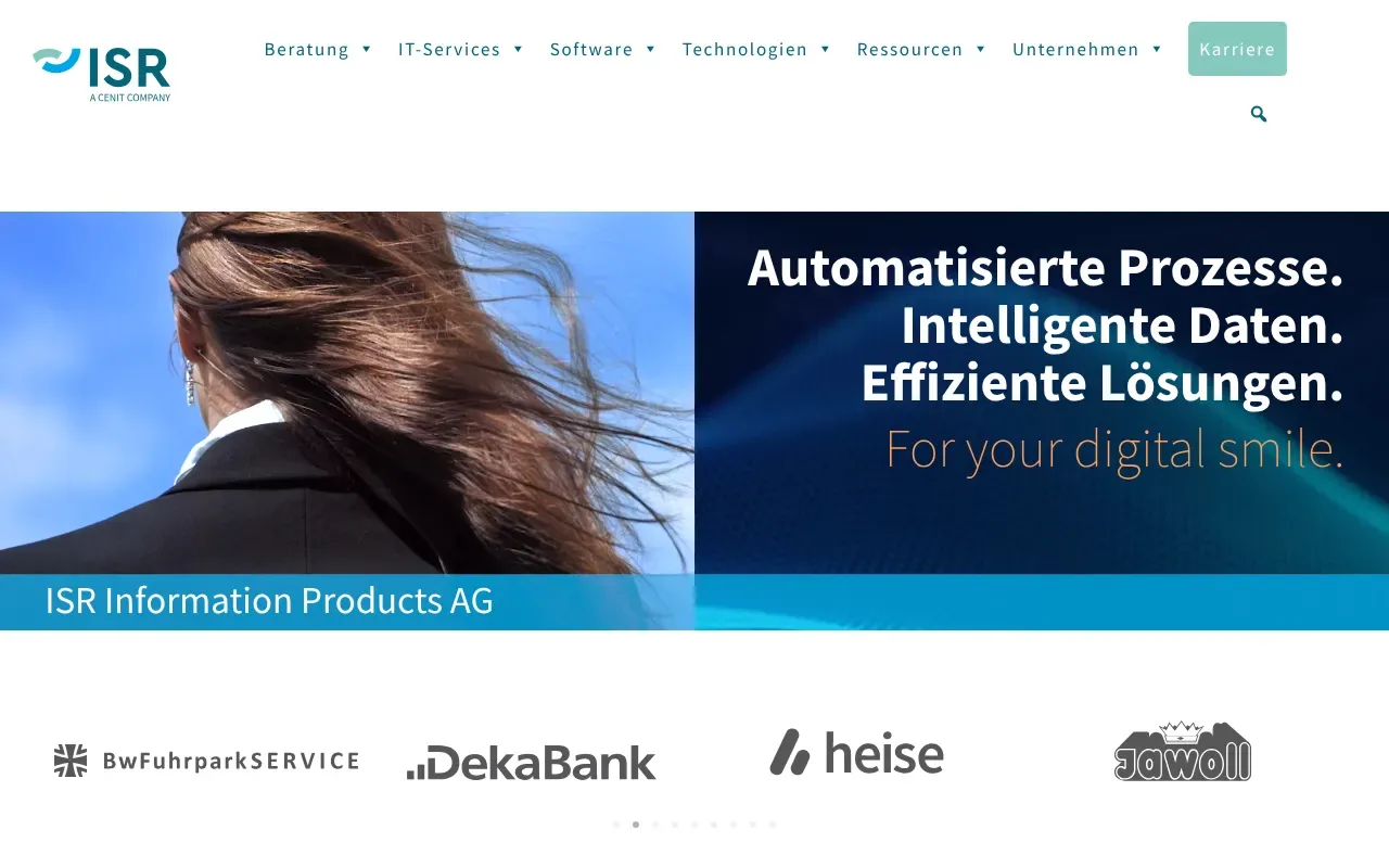 Screenshot von ISR Contract Manager