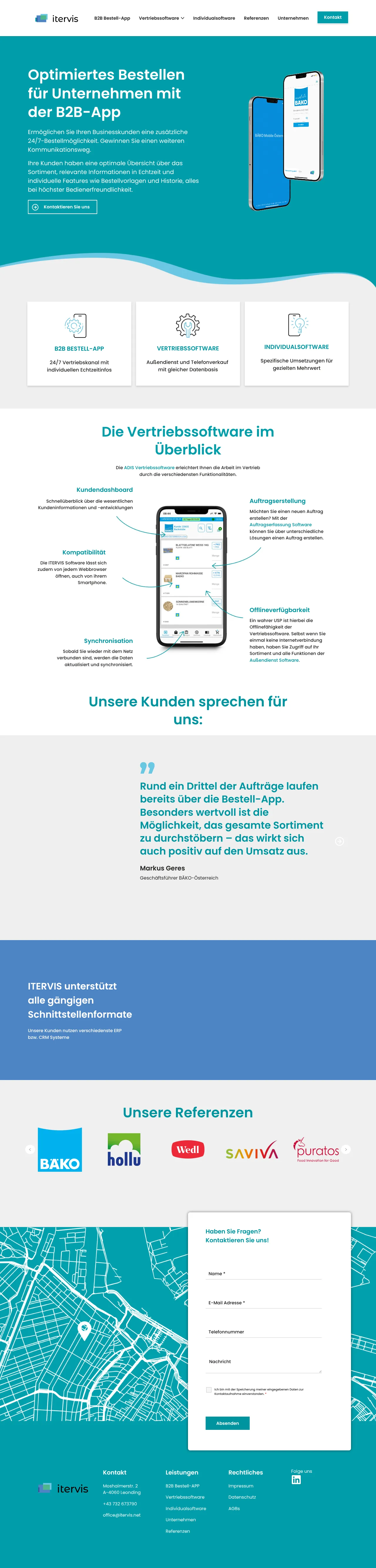 Vollständiger Screenshot von ITERVIS