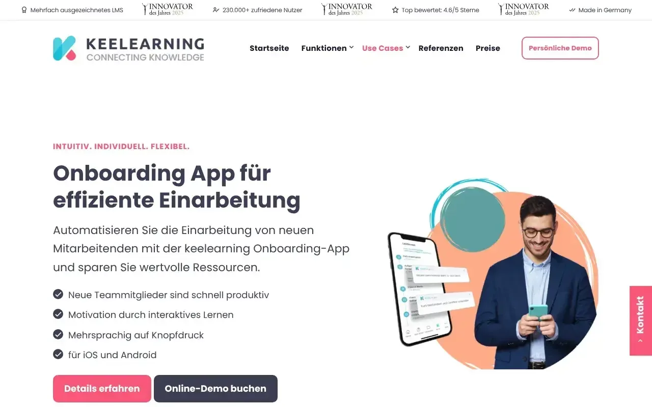Screenshot von keelearning