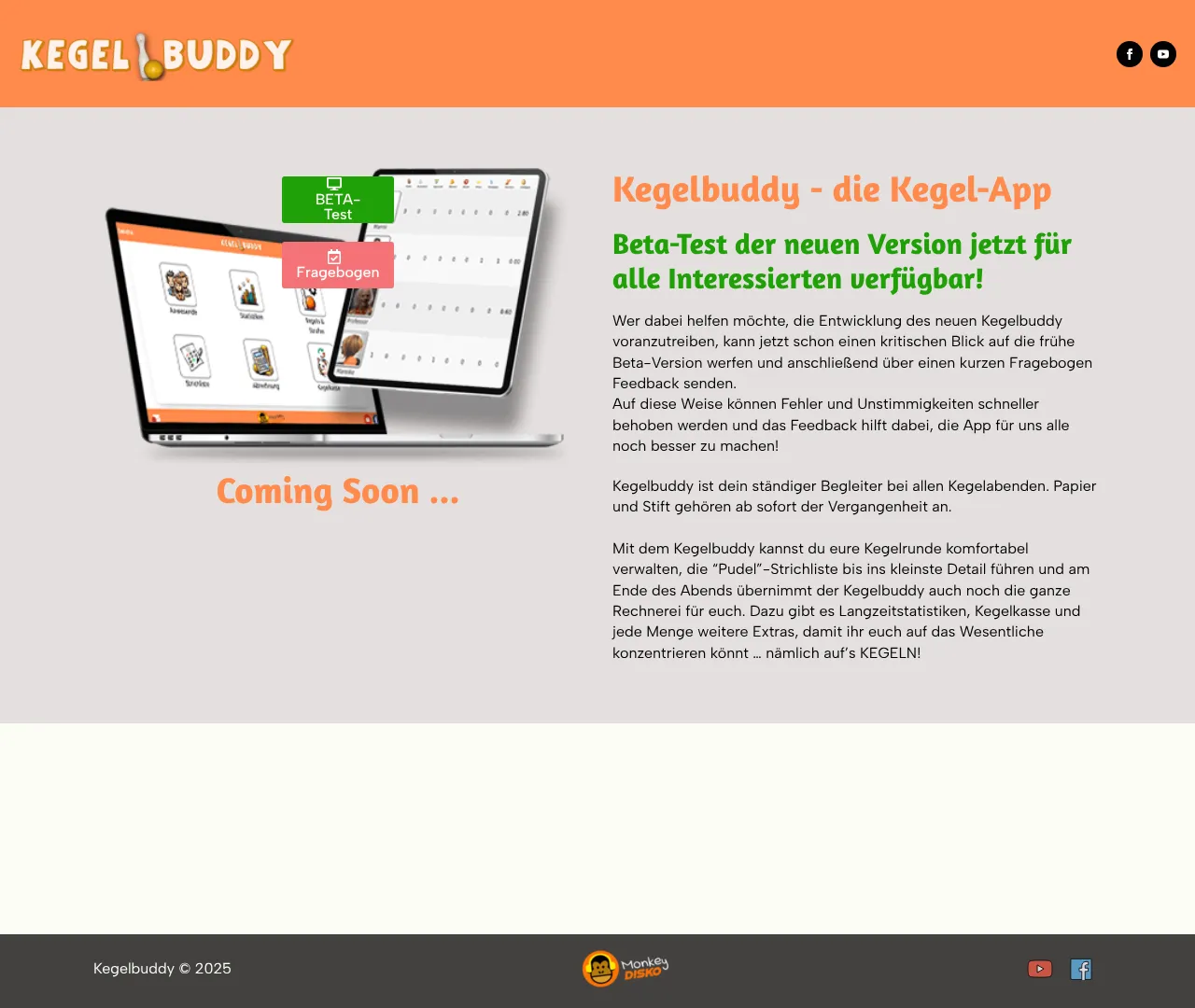 Vollständiger Screenshot von Kegelbuddy