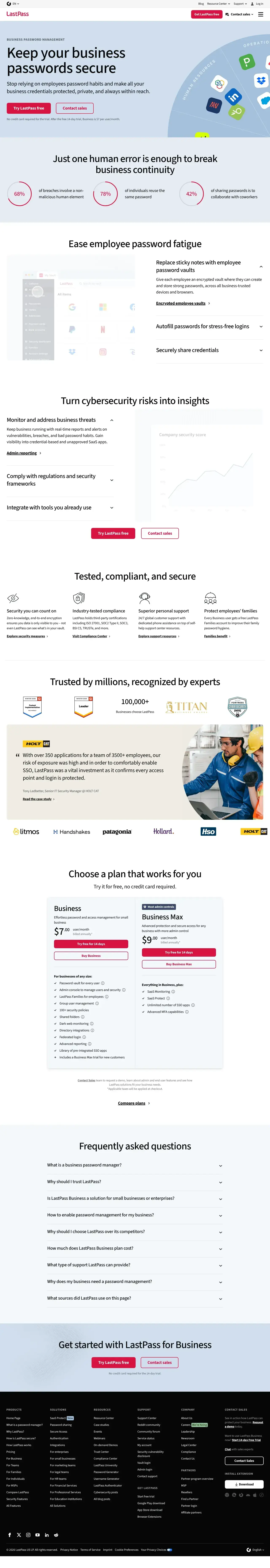 Vollständiger Screenshot von LastPass