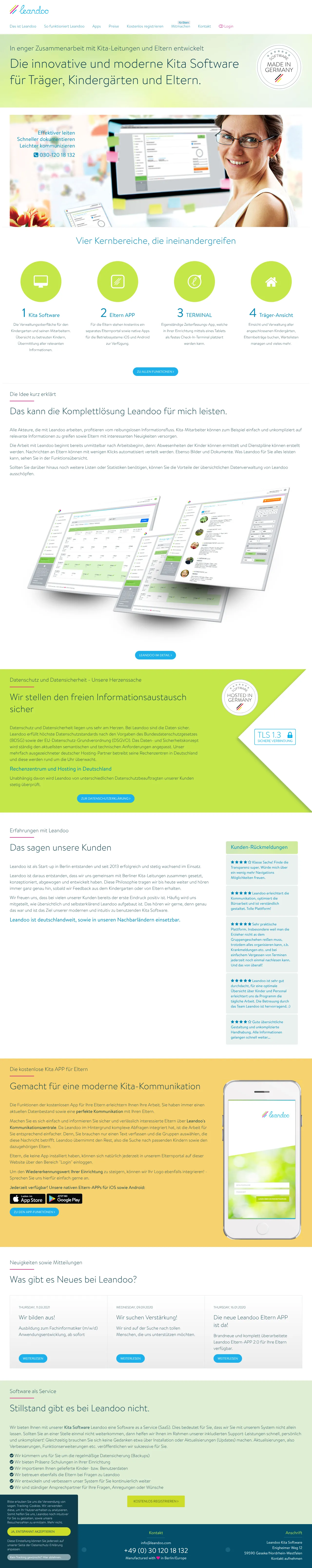 Vollständiger Screenshot von Leandoo