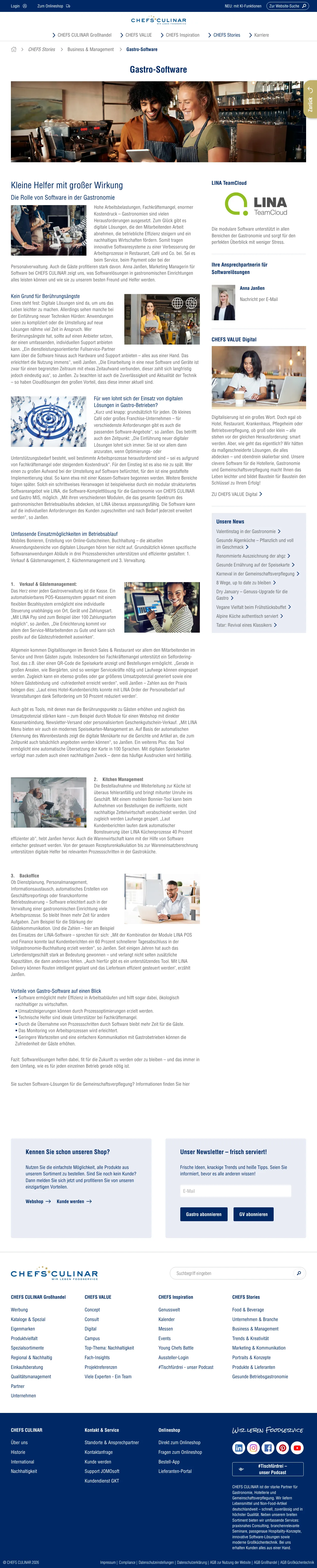 Vollständiger Screenshot von LINA