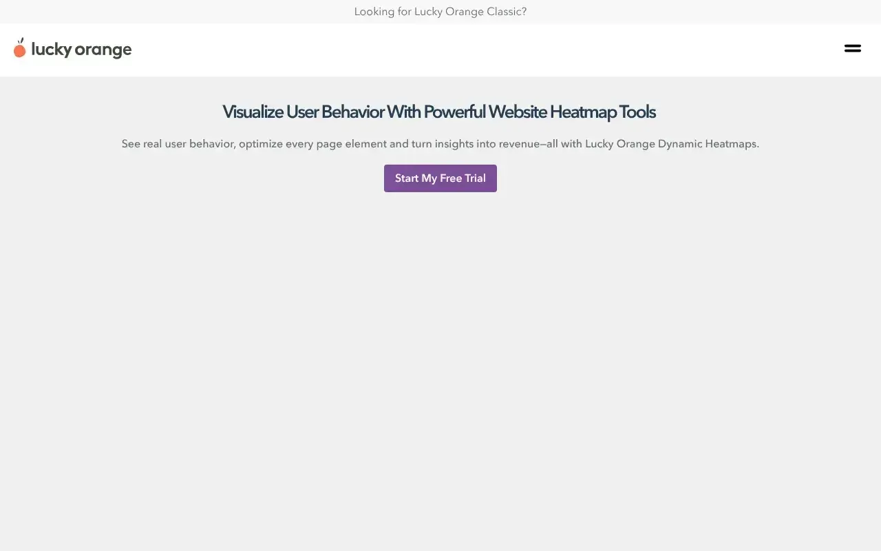 Screenshot von Lucky Orange