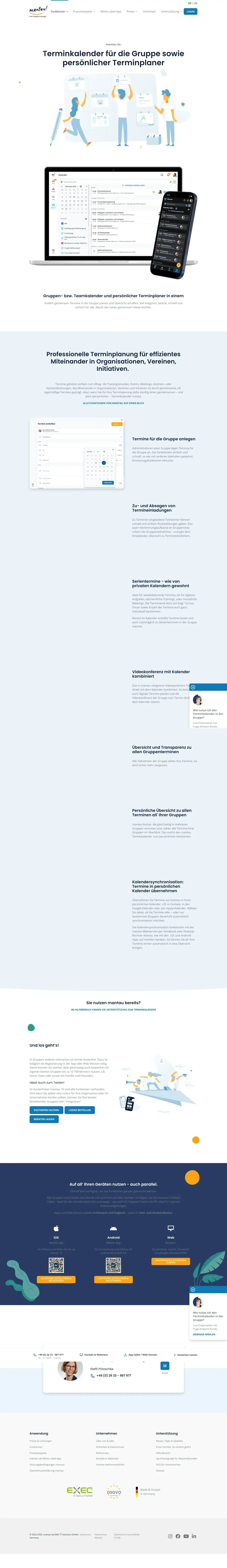 Vollständiger Screenshot von mantau