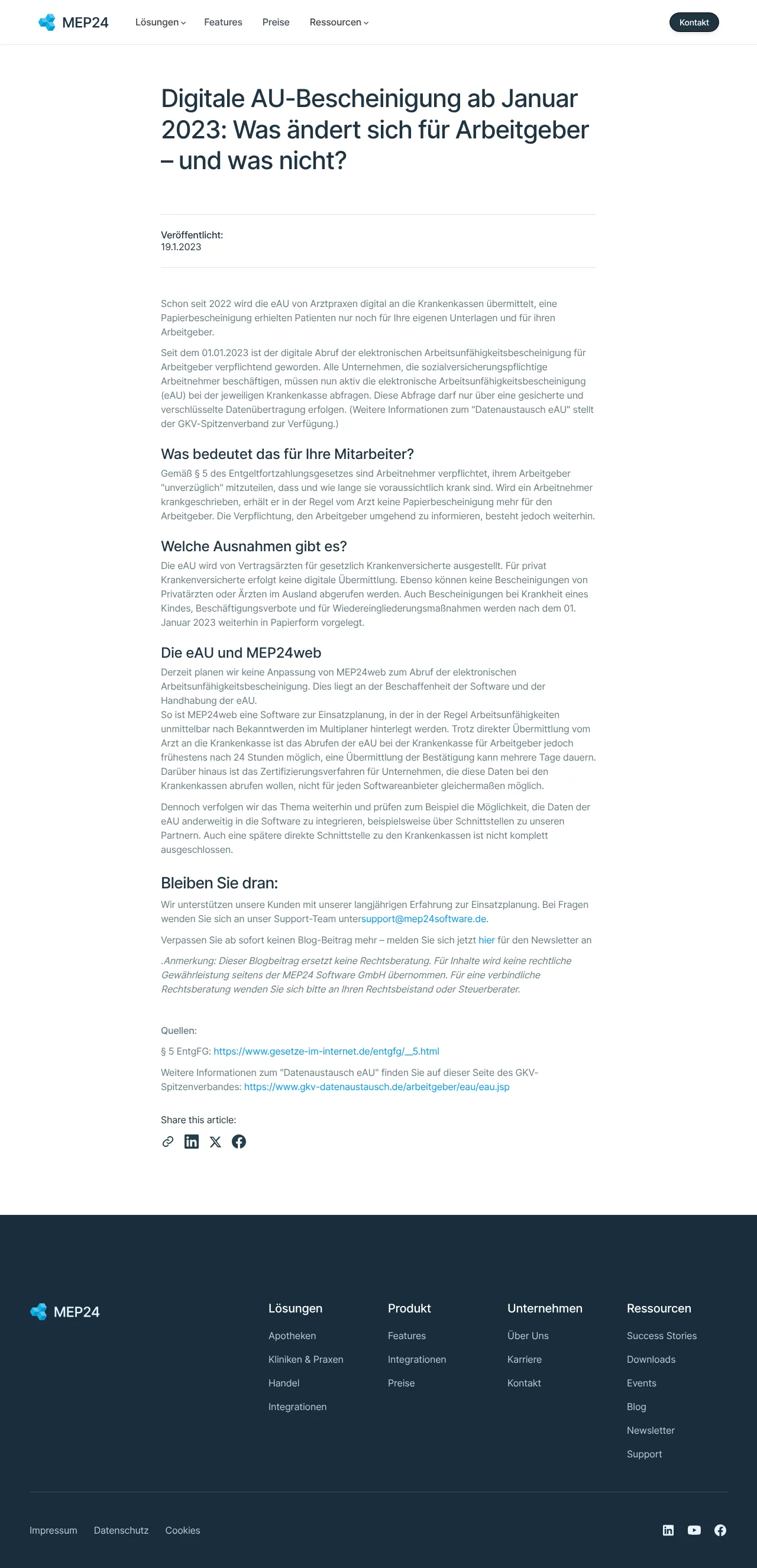 Vollständiger Screenshot von MEP24