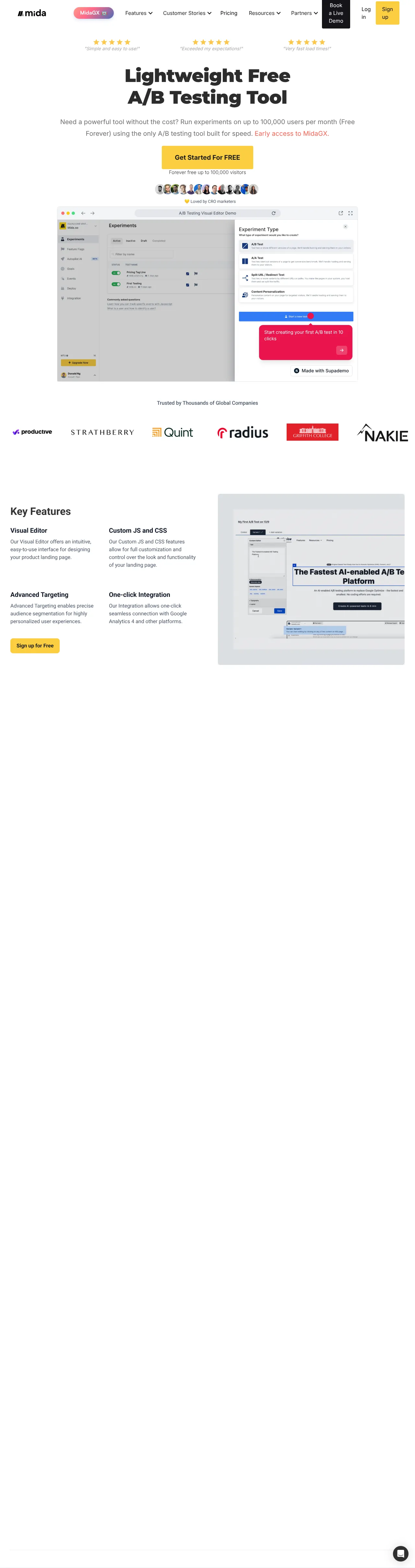 Vollständiger Screenshot von Mida