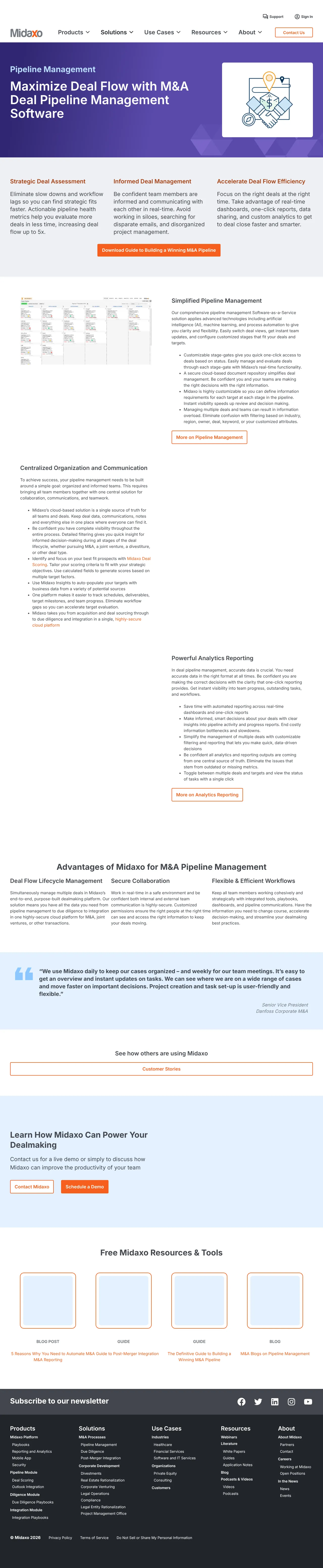 Vollständiger Screenshot von Midaxo