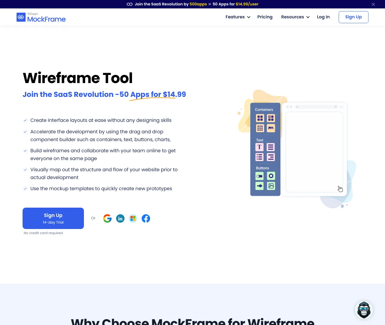 Vollständiger Screenshot von MockFrame