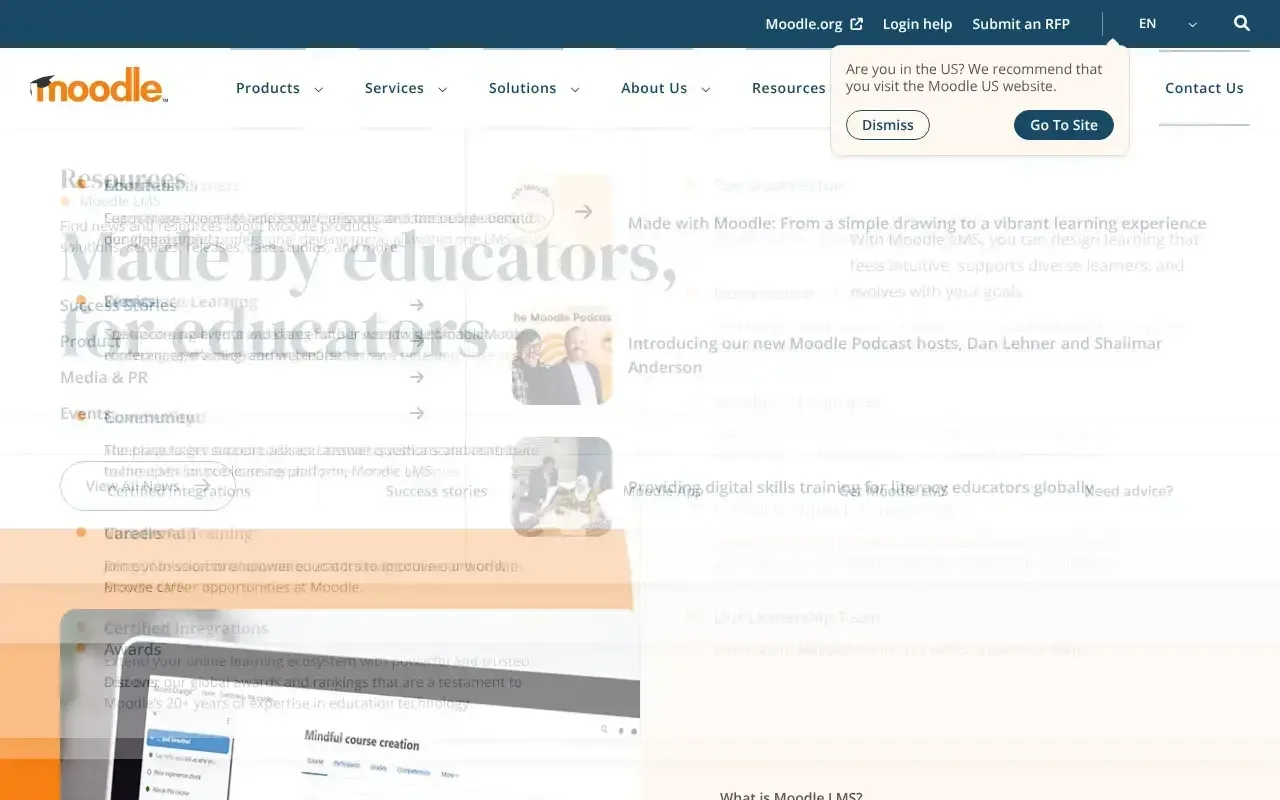 Screenshot von Moodle LMS