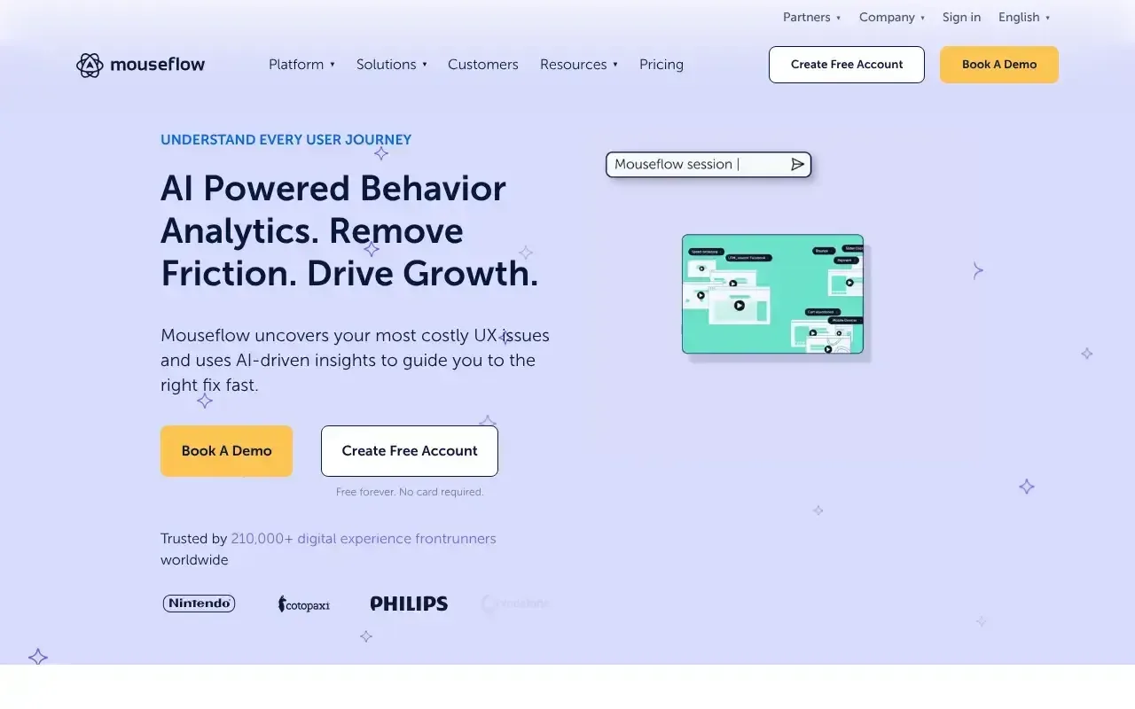 Screenshot von Mouseflow