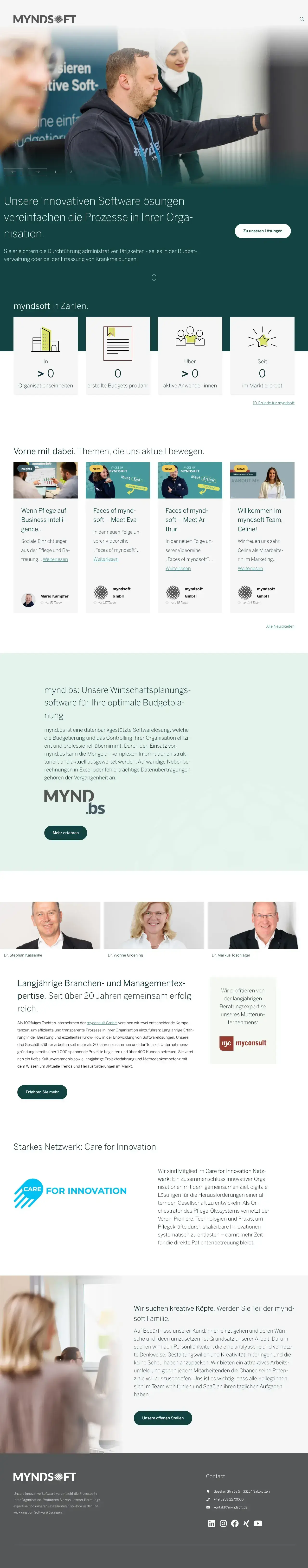 Vollständiger Screenshot von mynd.bs