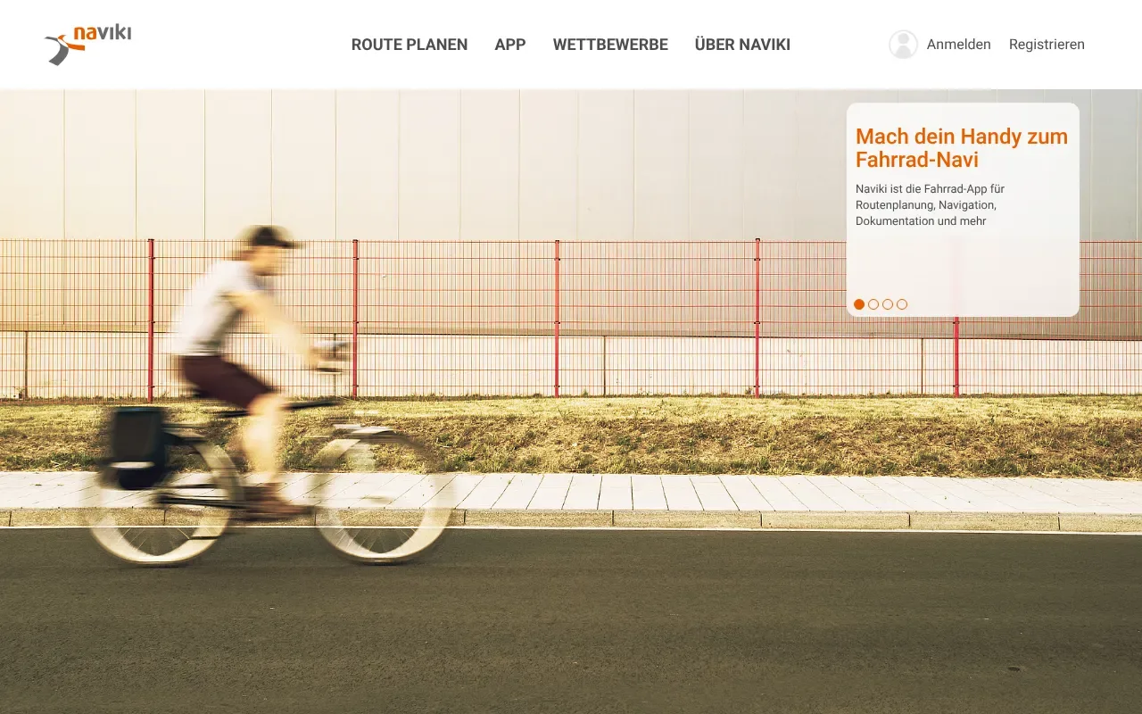 Screenshot von Naviki