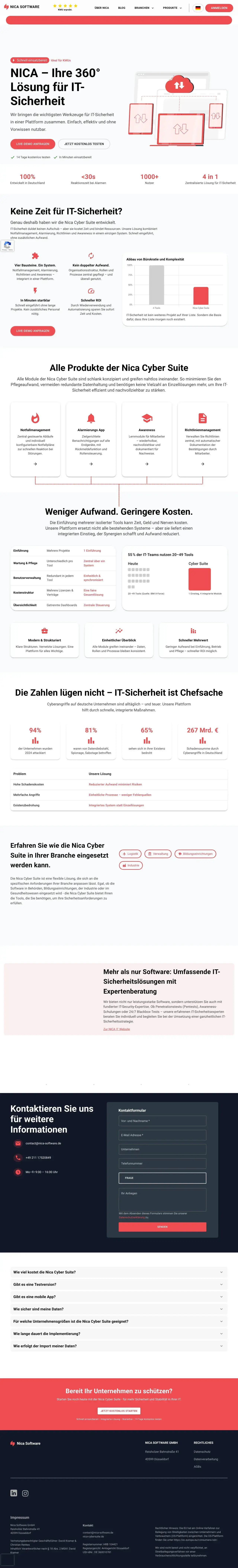 Vollständiger Screenshot von NICA Alarmierungs App