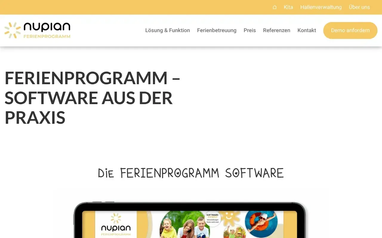nupian Ferienprogramm-Software