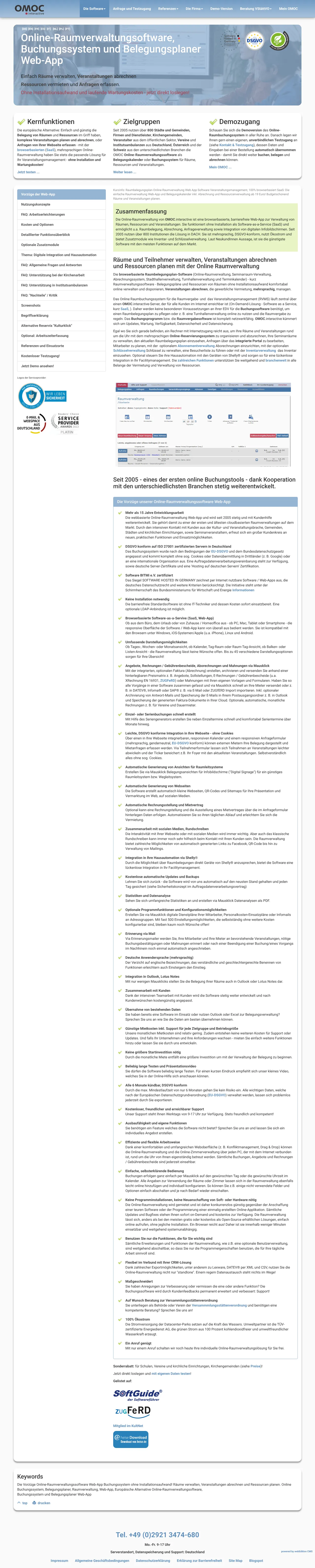 OMOC Online-Raumverwaltung