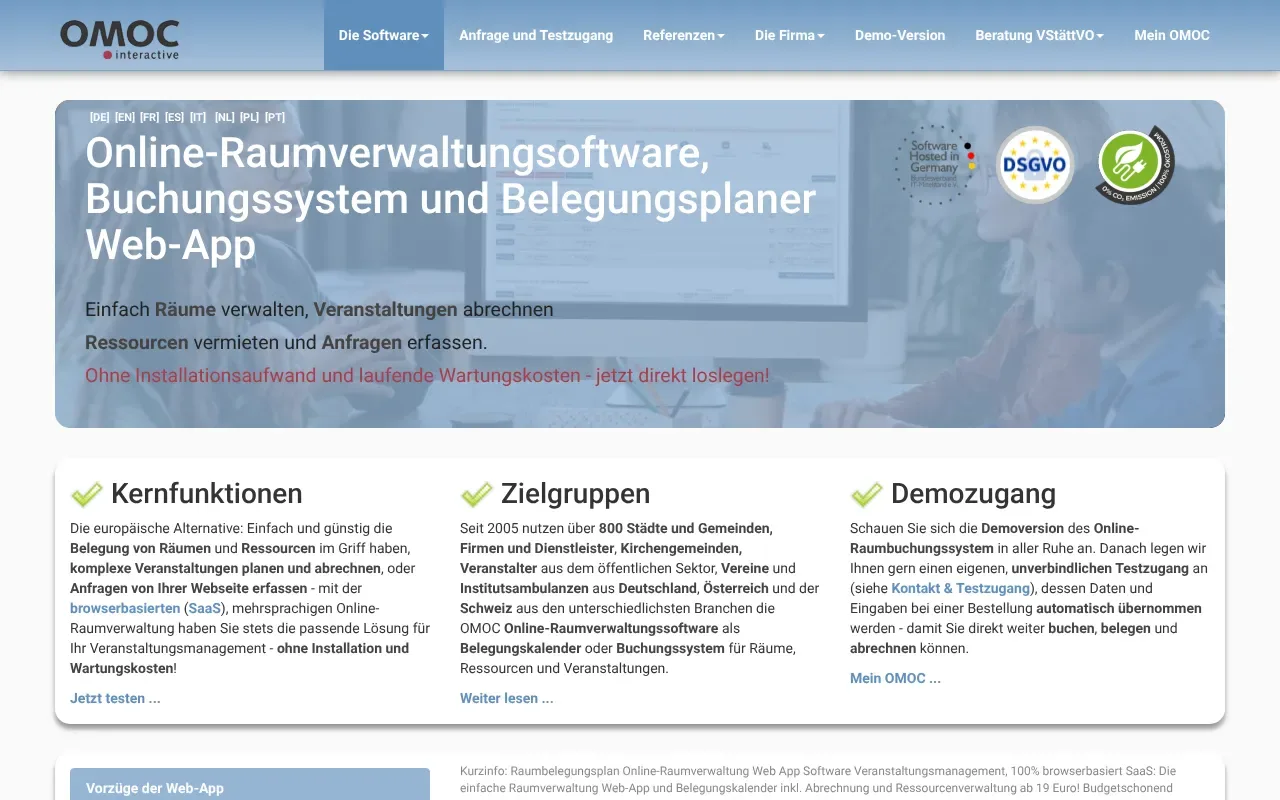 OMOC Online-Raumverwaltung