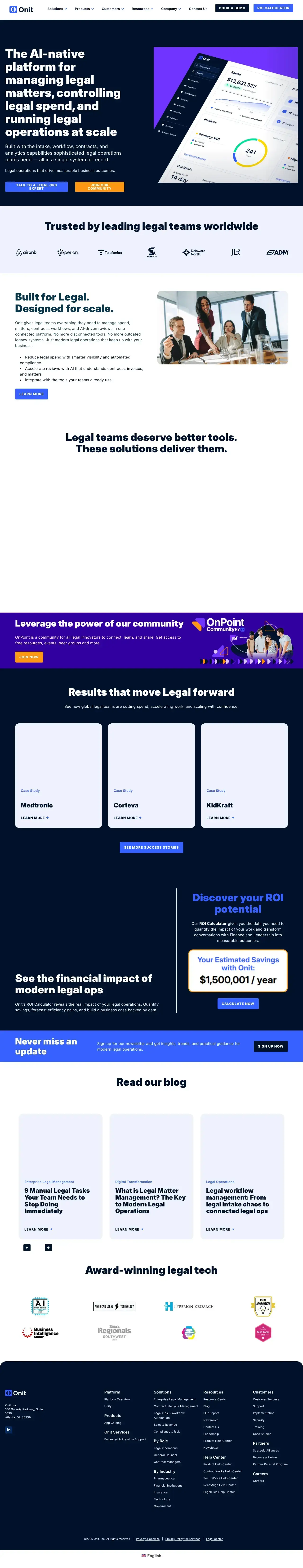 Vollständiger Screenshot von Onit