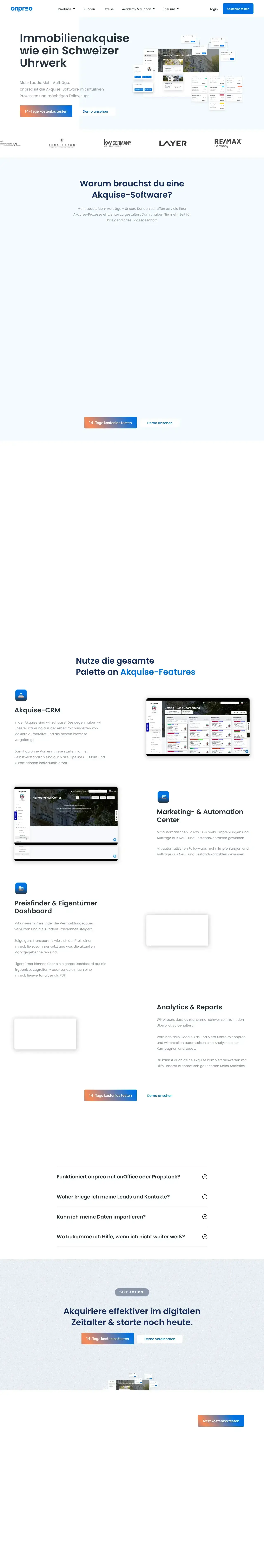 Vollständiger Screenshot von onpreo