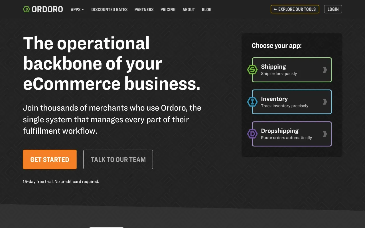 Screenshot von Ordoro