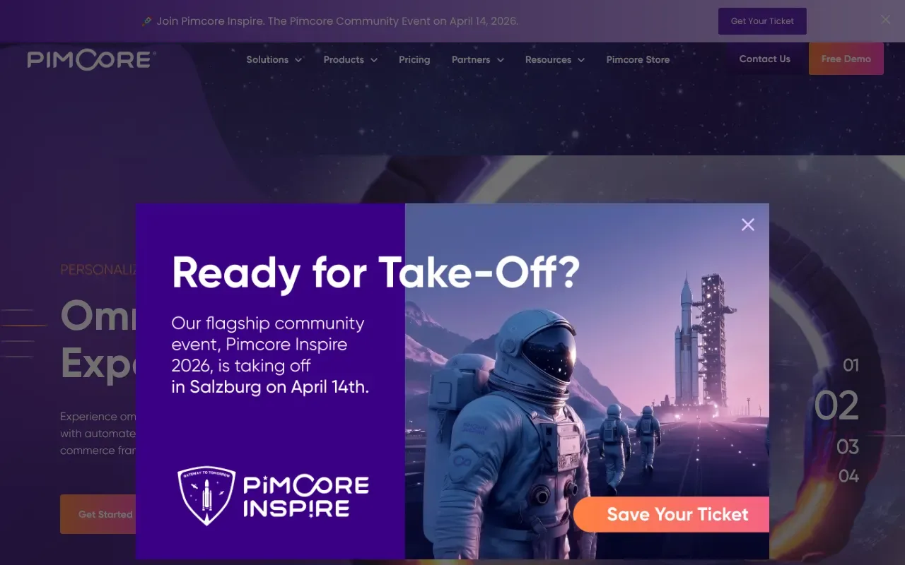 Screenshot von Pimcore