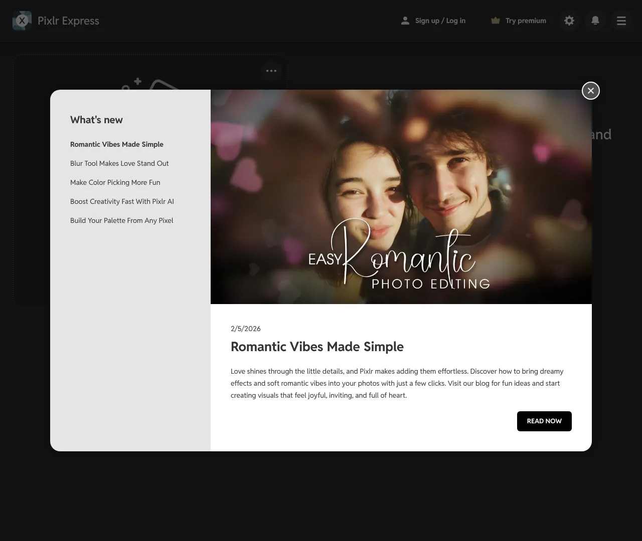 Vollständiger Screenshot von Pixlr